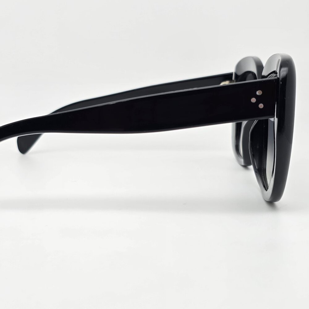 Celine CL41433/S 807 Black Frame Grey Gradient Lens Oversized Sunglasses w/ Case - Picture 6 of 15